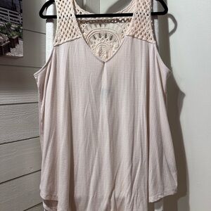 Torrid Cream Asymmetrical Sleeveless Tank size 2 (2X)
